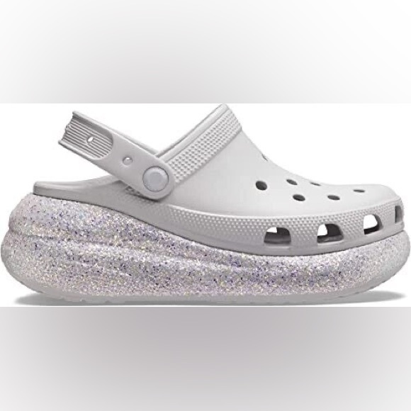 SILVER GLITTER MEGA CRUSH CROCS- W12 - Picture 5 of 6